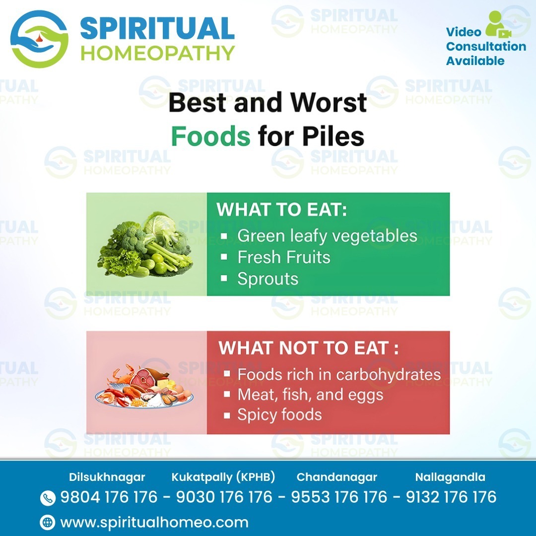 Safe & Natural Homeopathy Treatment for Best and Worst Foods for Piles at Best Homeopathy Clinic in Chandanagar