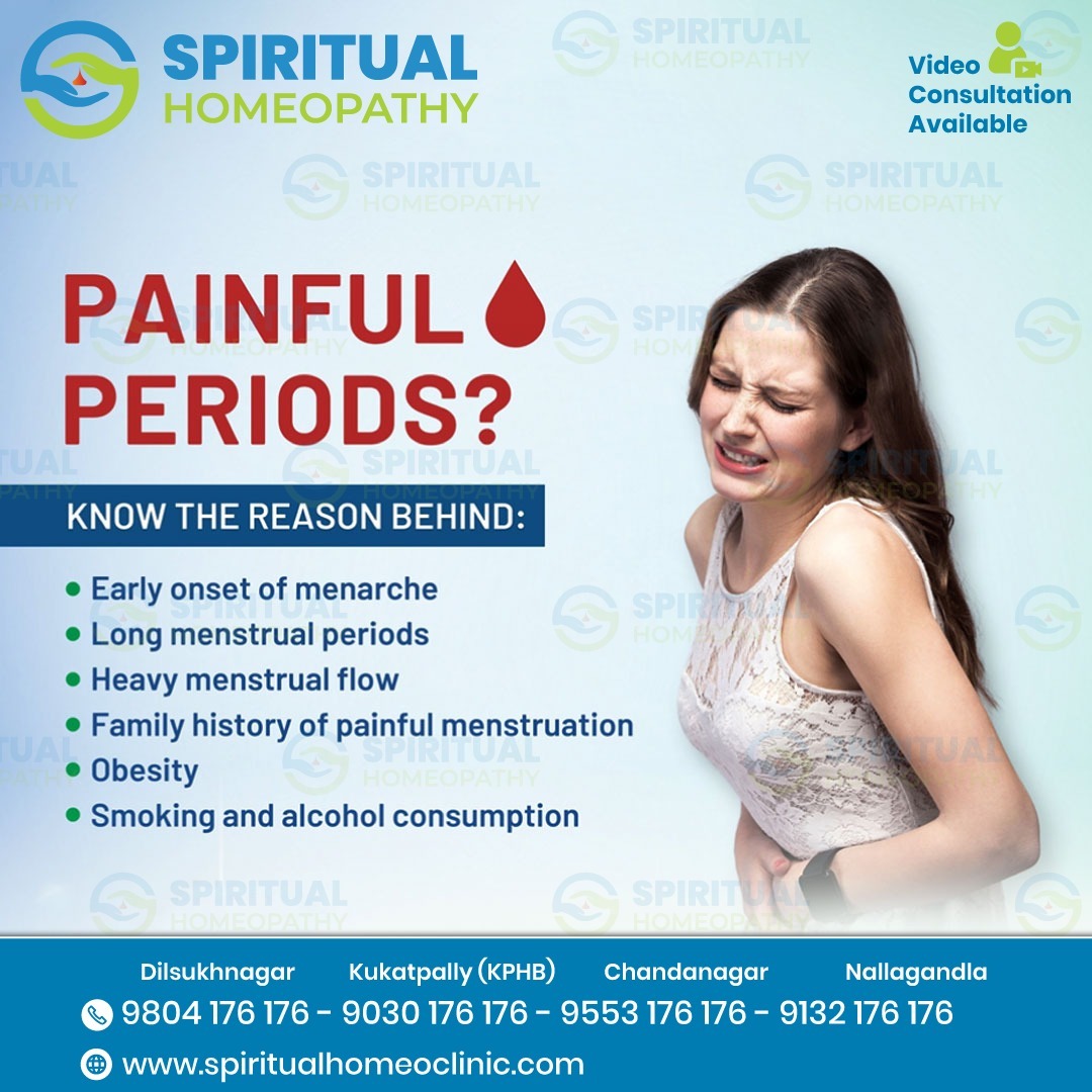 Painful Periods Relief with Homeopathy in Dilsuknagar Hyderabad