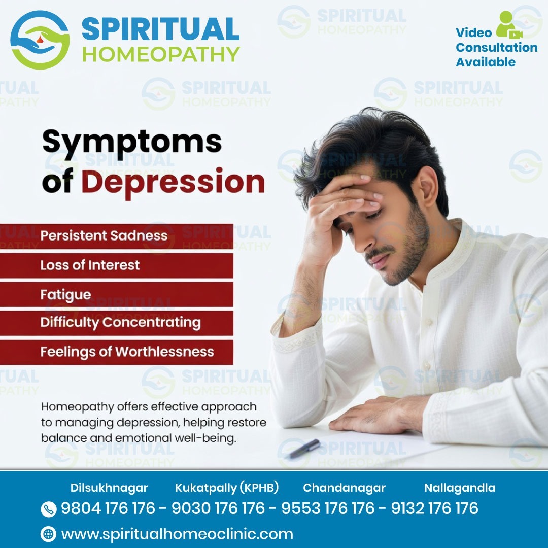 Common Concerns About Depression Symptoms Answered Clearly in best homeopathy doctors in chandanagar hyderabad